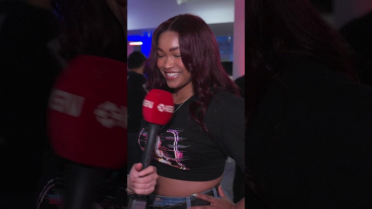 People try the Pokmon Hershey's KISSES chocolates at #IGNLive. Presented by @hersheys