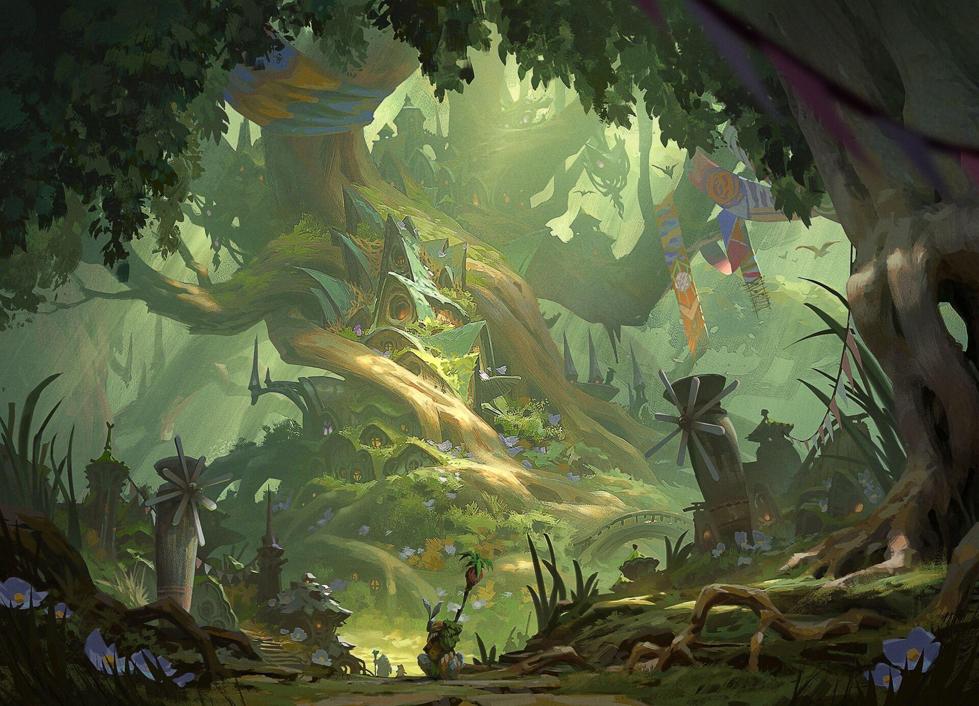 ArtStation - Magic: The Gathering Bloomburrow - Three Tree City, Grady ...