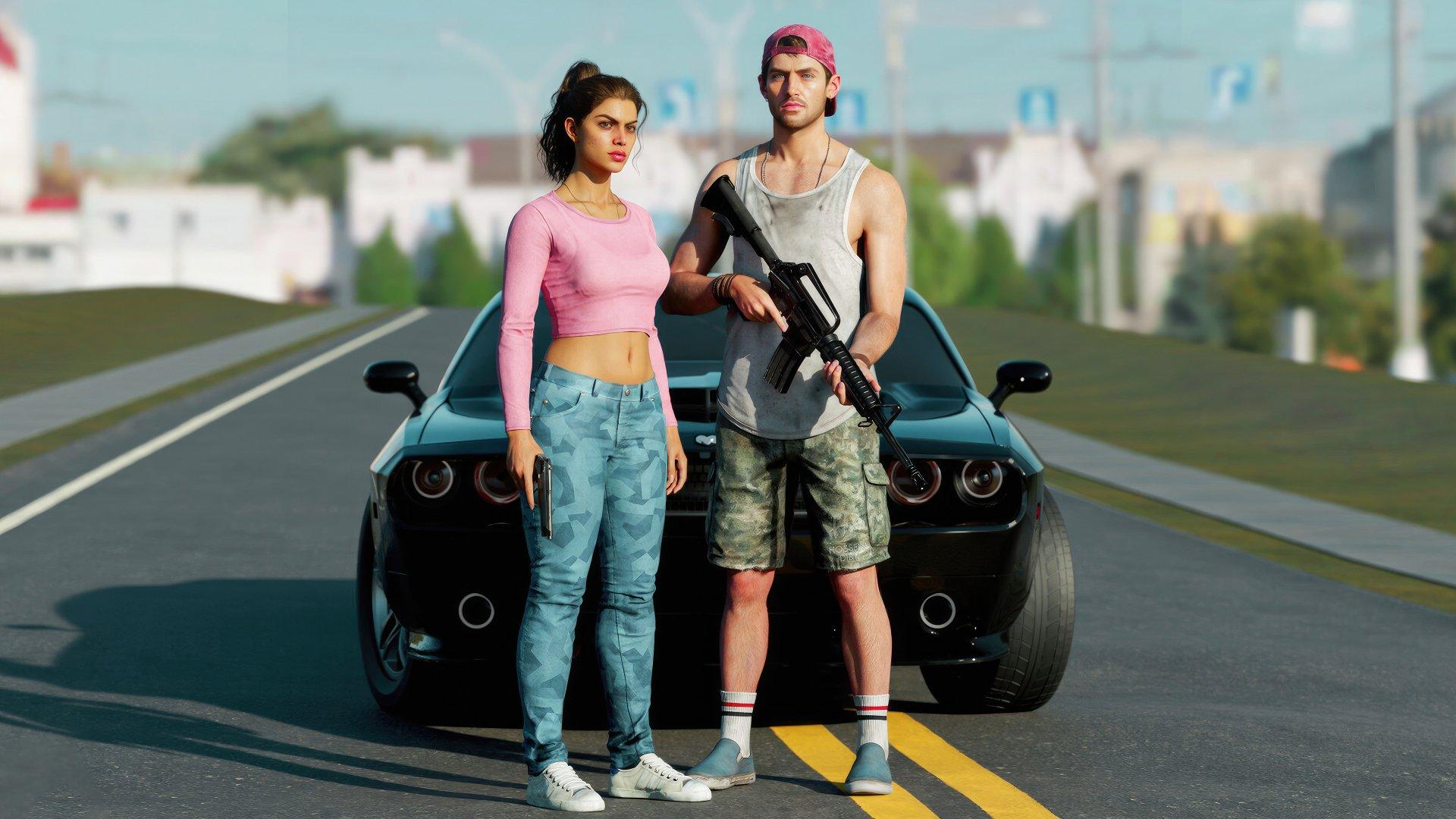 Grand Theft Auto VI Characters and Car HD Wallpaper | 3840x2160 ...