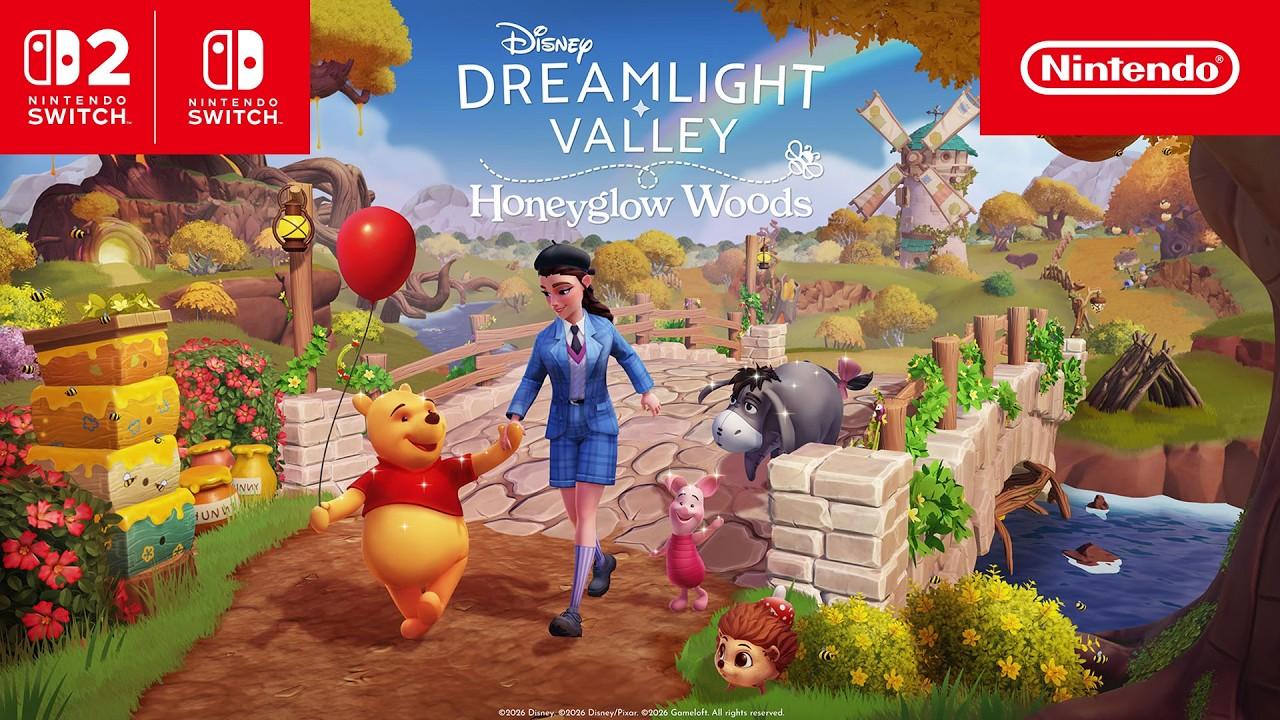 Disney Dreamlight Valley Honeyglow Woods Adventure Pack Trailer Nintendo Switch 2